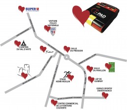 plan d'installation des défibrillateurs